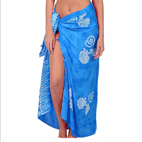 🆕 Adult Blue Sarong, OSFM, NWT - Picture 1 of 6